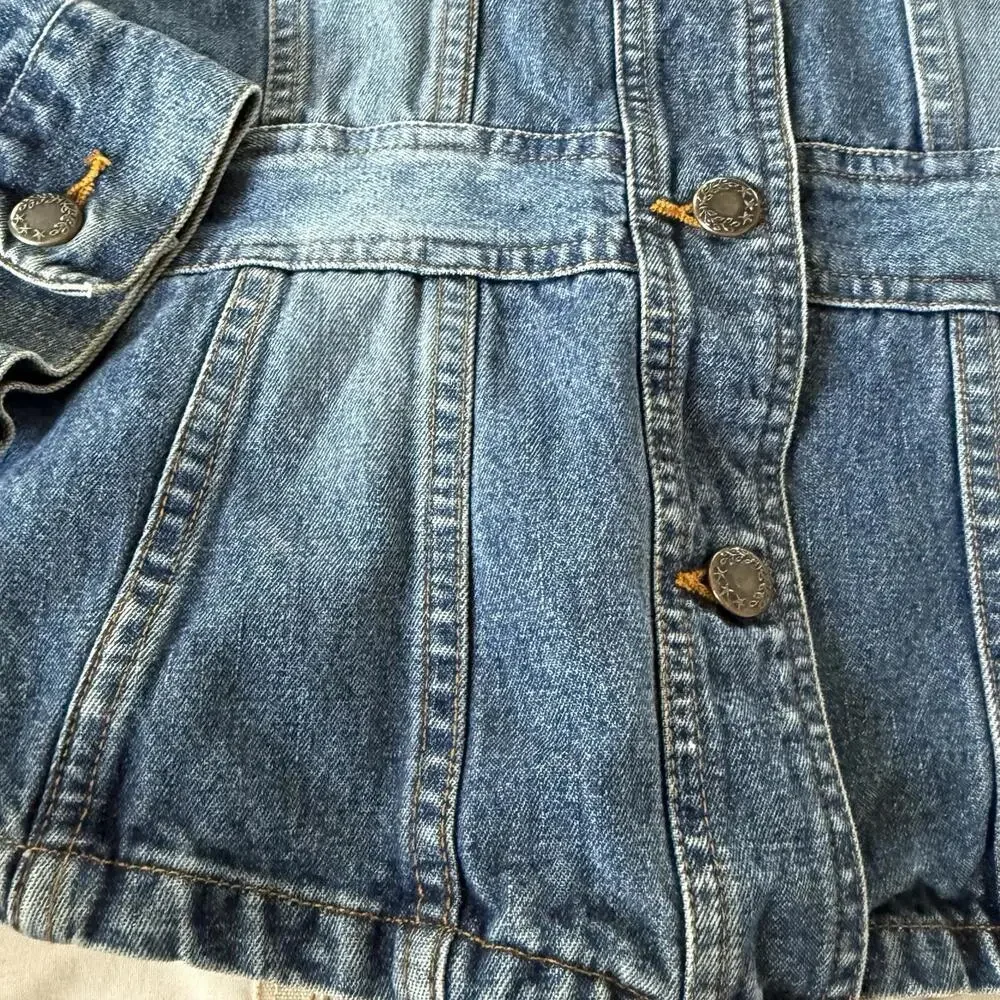 Periscope Denim Jacket Skirted Bottom Size M - Picture 4 of 7